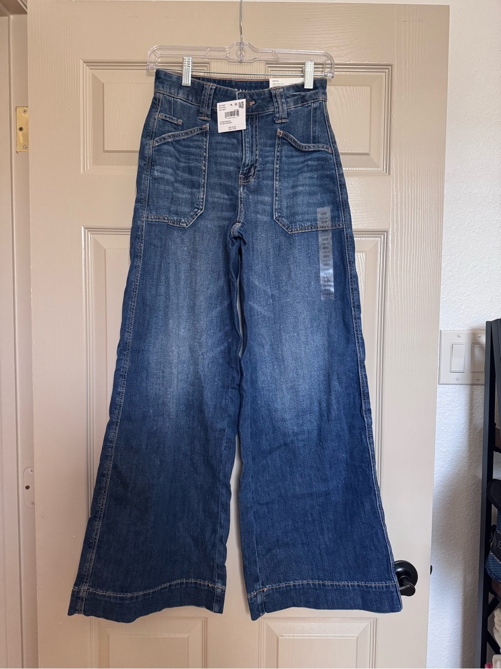 American Eagle Wide Leg High-Rise Women's Jeans - Dark Blue